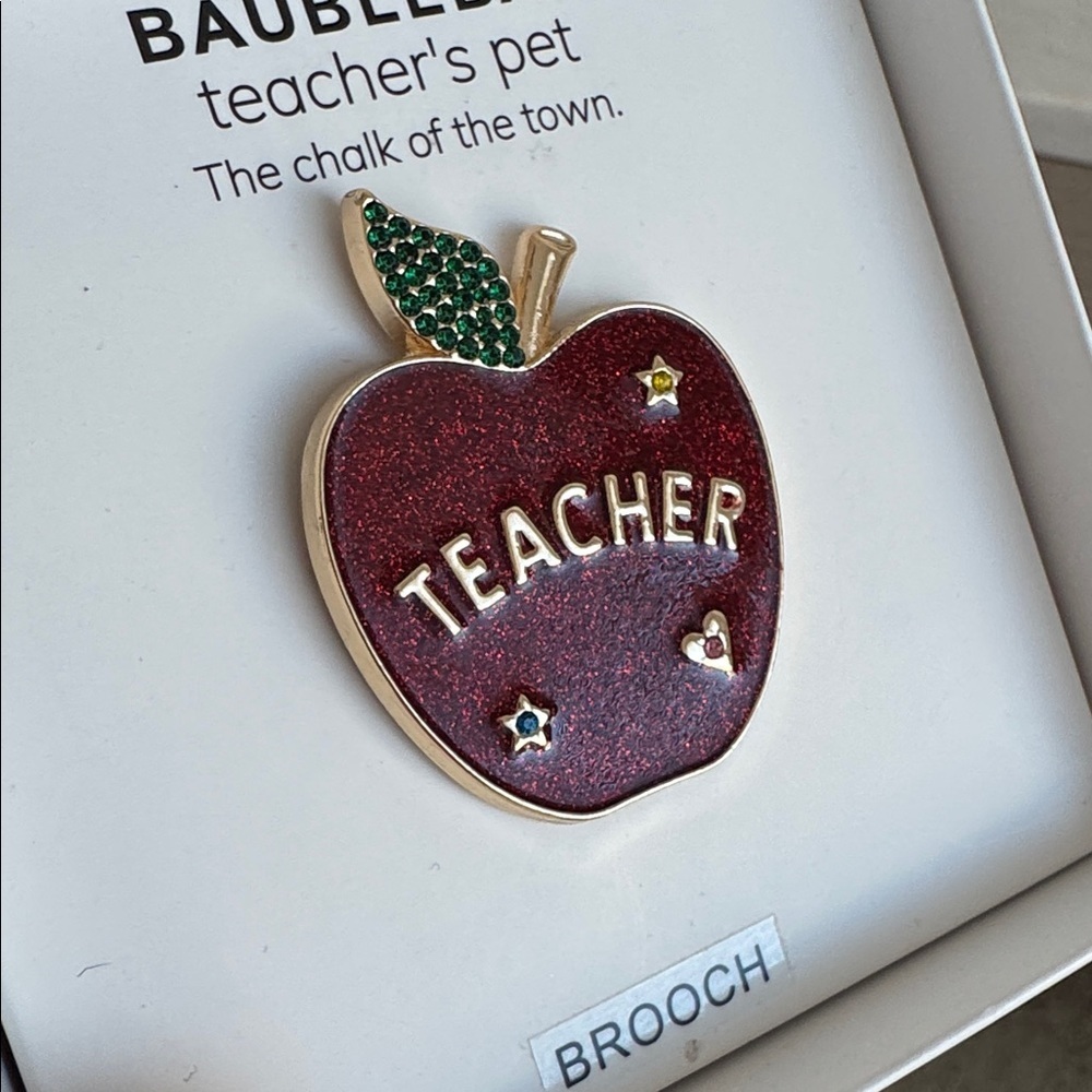 🍎BaubleBar Teacher Apple Brooch